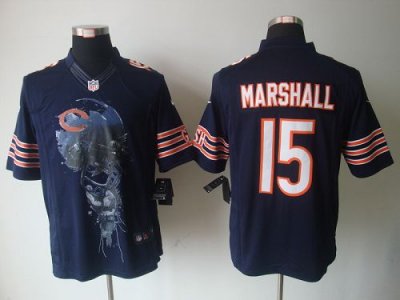 Jerseys Factory Cheap Nike Bears #15 Brandon Marshall Navy Blue