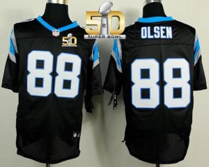 Jerseys Factory Cheap Nike Panthers #88 Greg Olsen Black Team Co