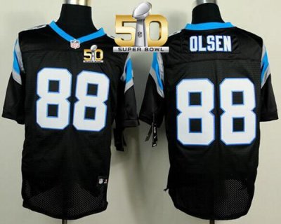 Jerseys Factory Cheap Nike Panthers #88 Greg Olsen Black Team Co