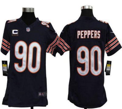 Jerseys Factory Cheap Nike Bears #90 Julius Peppers Navy Blue Te