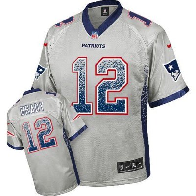 Jerseys Factory Cheap Nike Patriots #12 Tom Brady Grey Women's E