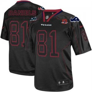 Jerseys Factory Cheap Nike Texans #81 Owen Daniels Lights Out Bl