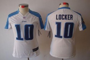 Jerseys Factory Cheap Nike Titans #10 Jake Locker White Women's