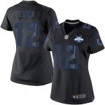 Jerseys Factory Cheap Nike Colts #12 Andrew Luck Black Impact Wi