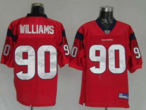 Jerseys Factory Cheap Texans Mario Williams #90 Red Stitched NFL