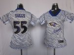 Jerseys Factory Cheap Nike Ravens #55 Terrell Suggs Zebra Women'