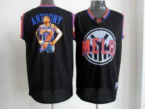 Jerseys Factory Cheap Knicks #7 Carmelo Anthony Black Notorious