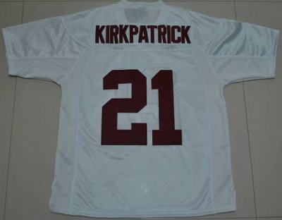 Jerseys Factory Cheap Crimson Tide #21 Dre Kirkpatrick White Emb