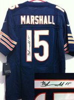 Jerseys Factory Cheap Nike Bears #15 Brandon Marshall Navy Blue
