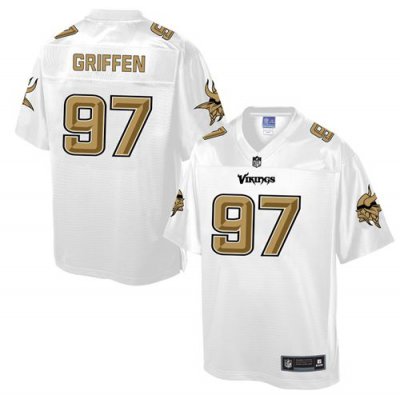 Jerseys Factory Cheap Nike Vikings #97 Everson Griffen White Men