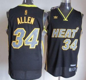Jerseys Factory Cheap Heat #34 Ray Allen Black Electricity Fashi