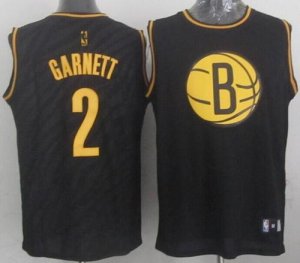 Jerseys Factory Cheap Nets #2 Kevin Garnett Black Precious Metal