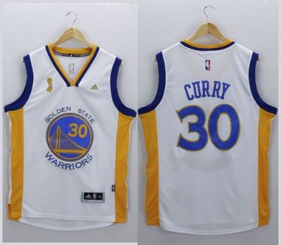 Jerseys Factory Cheap Warriors #30 Stephen Curry White New Champ