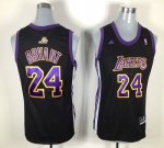 Jerseys Factory Cheap Lakers #24 Kobe Bryant Black With Purple N