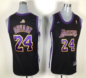 Jerseys Factory Cheap Lakers #24 Kobe Bryant Black With Purple N