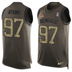 Jerseys Factory Cheap Nike Bengals #97 Geno Atkins Green Men's S