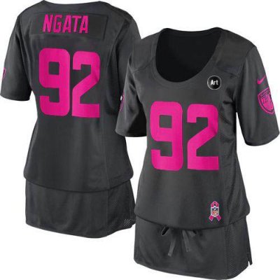 Jerseys Factory Cheap Nike Ravens #92 Haloti Ngata Dark Grey Wit