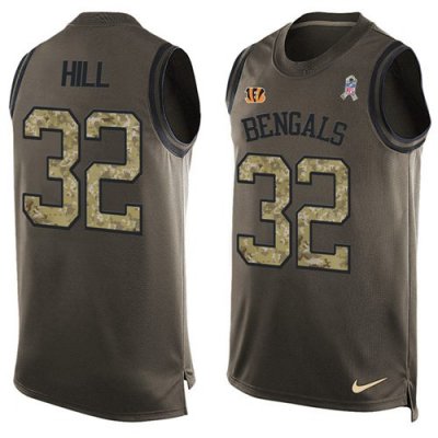 Jerseys Factory Cheap Nike Bengals #32 Jeremy Hill Green Men's S