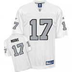 Jerseys Factory Cheap Raiders #17 Denarius Moore White Silver Gr