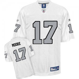 Jerseys Factory Cheap Raiders #17 Denarius Moore White Silver Gr
