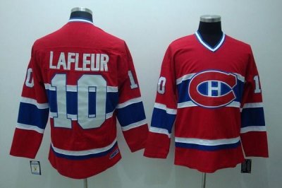 Jerseys Factory Cheap Canadiens #10 Guy Lafleur Embroidered Red