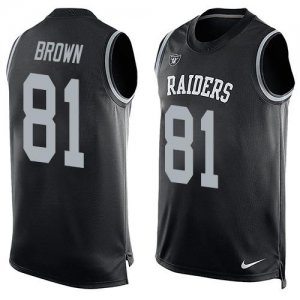 Jerseys Factory Cheap Nike Raiders #81 Tim Brown Black Team Colo