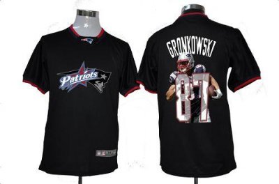 Jerseys Factory Cheap Nike Patriots #87 Rob Gronkowski Black Men