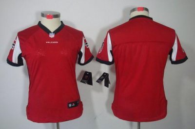 Jerseys Factory Cheap Nike Falcons Blank Red Team Color Women's