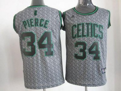 Jerseys Factory Cheap Celtics #34 Paul Pierce Grey Static Fashio