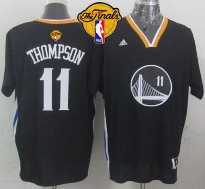 Jerseys Factory Cheap Warriors #11 Klay Thompson New Black Alter