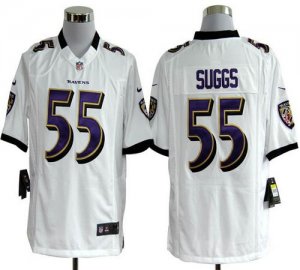 Jerseys Factory Cheap Nike Ravens #55 Terrell Suggs White Men's