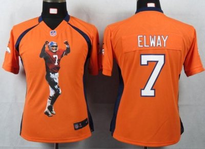 Jerseys Factory Cheap Nike Broncos #7 John Elway Orange Team Col