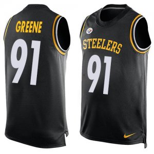 Jerseys Factory Cheap Nike Steelers #91 Kevin Greene Black Team