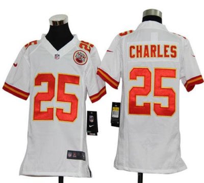 Jerseys Factory Cheap Nike Chiefs #25 Jamaal Charles White Youth