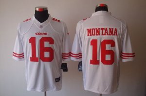 Jerseys Factory Cheap Nike 49ers #16 Joe Montana White Men's Sti