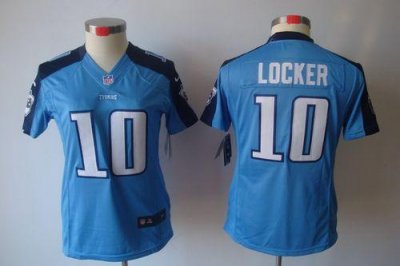 Jerseys Factory Cheap Nike Titans #10 Jake Locker Light Blue Tea