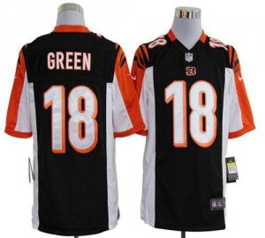 Jerseys Factory Cheap Nike Bengals #18 A.J. Green Black Team Col