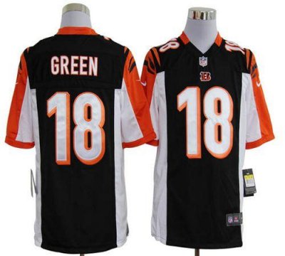 Jerseys Factory Cheap Nike Bengals #18 A.J. Green Black Team Col