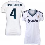 Jerseys Factory Cheap Women's Real Madrid #4 Sergio Ramos Home S