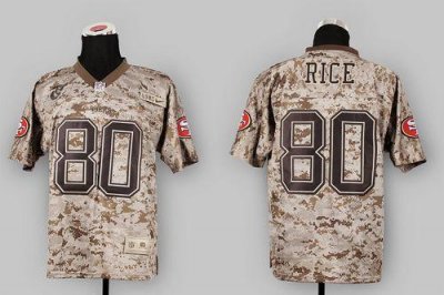 Jerseys Factory Cheap Nike 49ers #80 Jerry Rice Camo USMC Men's
