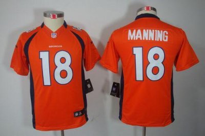 Jerseys Factory Cheap Nike Broncos #18 Peyton Manning Orange Tea