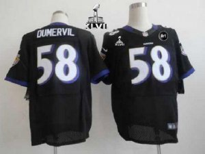 Jerseys Factory Cheap Nike Ravens #58 Elvis Dumervil Black Alter