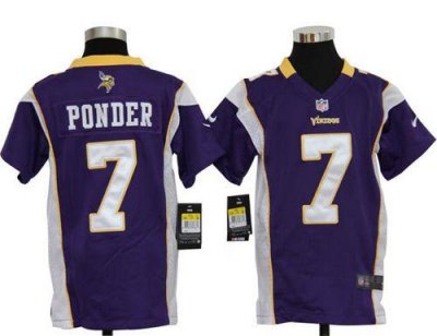 Jerseys Factory Cheap Nike Vikings #7 Christian Ponder Purple Te
