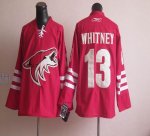 Jerseys Factory Cheap Coyotes #13 Whitney Red Embroidered NHL Je