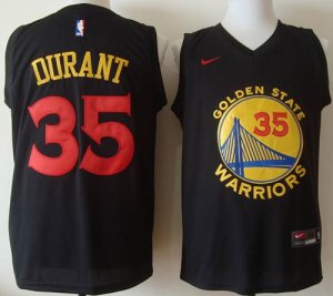 Jerseys Factory Cheap Warriors #35 Kevin Durant Black New Fashio