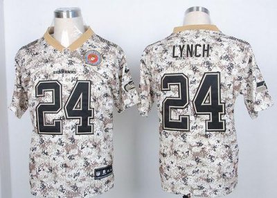 Jerseys Factory Cheap Nike Seahawks #24 Marshawn Lynch Camo USMC
