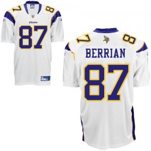 Jerseys Factory Cheap Vikings #87 Bernard Berrian White Stitched