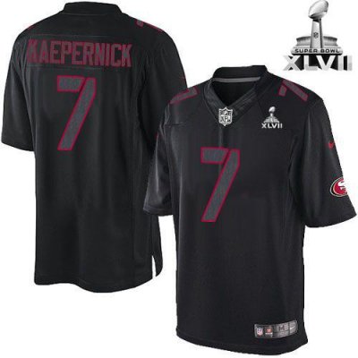 Jerseys Factory Cheap Nike 49ers #7 Colin Kaepernick Black Super