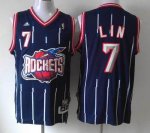 Jerseys Factory Cheap Rockets #7 Jeremy Lin Navy Hardwood Classi