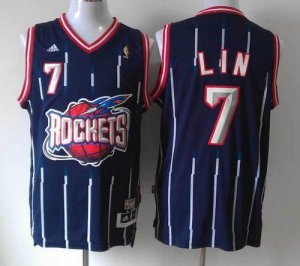 Jerseys Factory Cheap Rockets #7 Jeremy Lin Navy Hardwood Classi